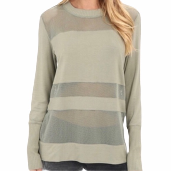 ALO Yoga Tops - ALO YOGA Plank Mesh-Panel Long-Sleeve Top